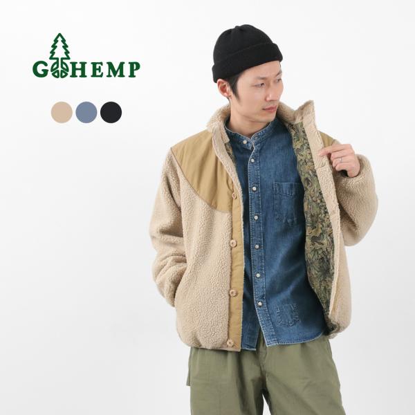 GOHEMP（ゴーヘンプ） モンゴリアンジャケット メンズ レディース ライトアウター ボアフリース...