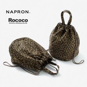 NAPRON（ナプロン） 別注 ペイシェントバッグ 13L / レオパード / コットン / 巾着 / メンズ｜rococo