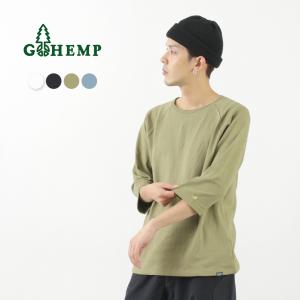 GOHEMP（ゴーヘンプ） サンブレンドウォーマー ベースボールスリーブ クルーTシャツ メンズ トップス 七分丈 無地 綿｜rococo