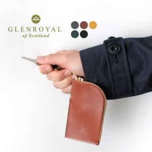 GLENROYAL（グレンロイヤル） ポケット付きジップキーケース メンズ 小銭入れ 本革 レザー オフィス ギフト｜rococo