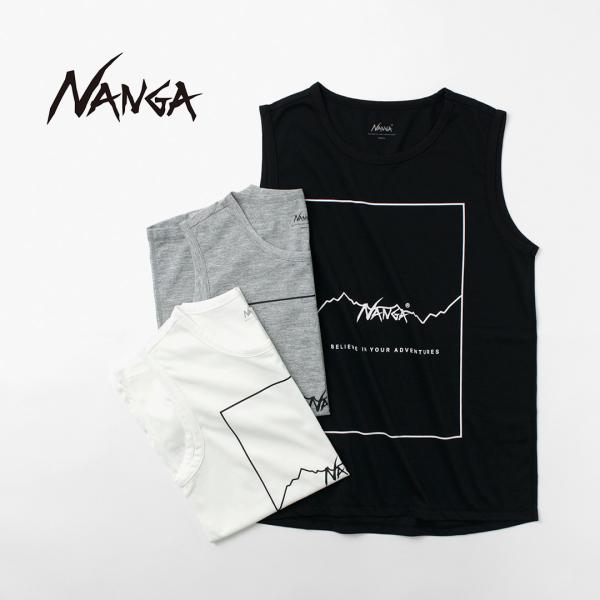 NANGA（ナンガ） ドライ ミックス フレーム ロゴタンクトップTシャツ / メンズ トップス ノ...