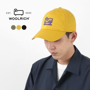 WOOLRICH（ウールリッチ） コットンツイル ロゴキャップ / メンズ 帽子 ベースボールキャップ 刺繍