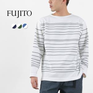FUJITO（フジト） バスクシャツ Pablo / メンズ カットソー ロンT ボーダー ボートネック 日本製｜rococo