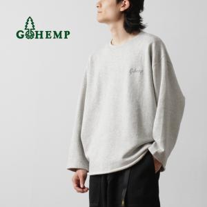 GOHEMP（ゴーヘンプ） ルーズラウンド 7分袖 ライトオンススウェットTシャツ / メンズ ヘンプコットン 吸湿 速乾 ロンT