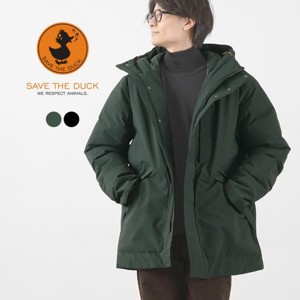 SAVE THE DUCK（セーブザダック） フィリス シンセティックダウン フード ミドルジャケッ...
