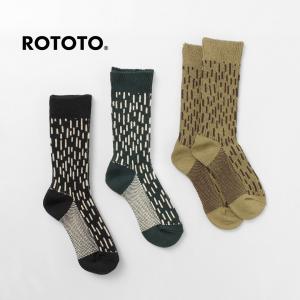 ROTOTO（ロトト） レインドロップ クルーソックス / 靴下 メンズ レディース 柄 迷彩 カモフラージュ 日本製｜rococo