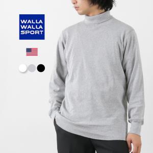 WALLA WALLA SPORT（ワラワラスポーツ） 1×1リブ タートルネック Tシャツ / メンズ カットソー 長袖無地 綿 コットン ロンT｜rococo