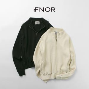 FNOR（エフノア） オープンエンドワッフル ハーフジッププルオーバー / メンズ レディース ユニセックス トップス｜rococo