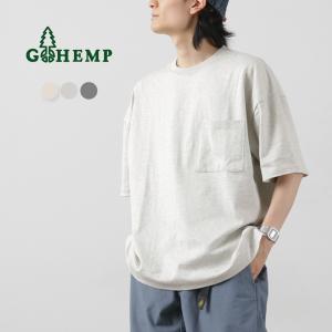 GOHEMP（ゴーヘンプ） ワイド スリット Tシャツ ヘザー / メンズ レディース ユニセックス トップス 半袖 プリント ポケットT｜ROCOCO Yahoo!店