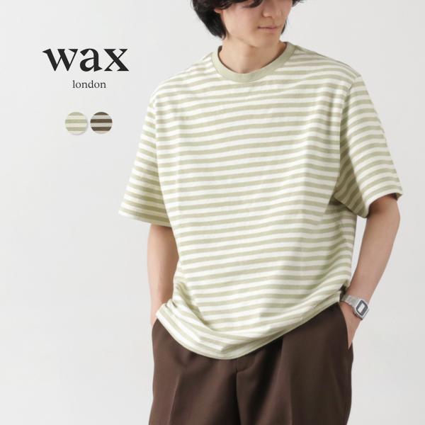 WAX LONDON（ワックスロンドン） ディーン ショートスリーブ ボーダーTシャツ ジョルトスト...