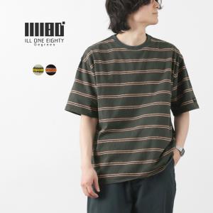 ILL ONE EIGHTY（イルワンエイティー） レトロ ボーダーTシャツ / メンズ レディース ユニセックス 半袖 綿100 日本製｜rococo