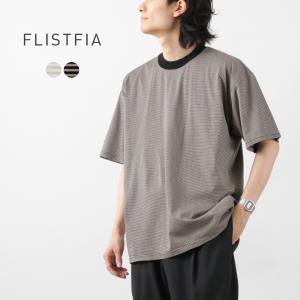 FLISTFIA（フリストフィア） ルーズフィット ボーダー クルーネックTシャツ / メンズ トップス 半袖 柄 綿 コットン｜rococo