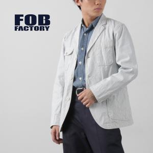 FOB FACTORY（FOBファクトリー） F2440 エンジニア コードレーン ジャケット / メンズ ストライプ ライトアウター｜rococo
