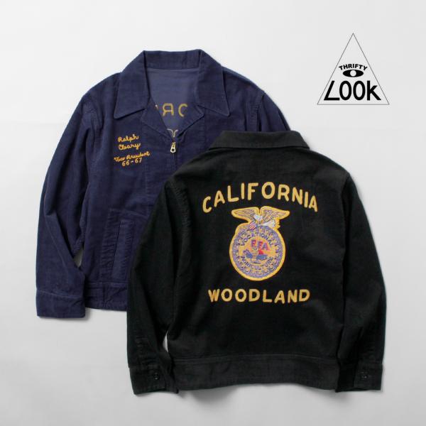 THRIFTY LOOK（スリフティールック） ファーマーズ ジャケット / 刺繍 ワッペン ライト...