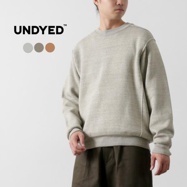 UNDYED（アンダイド） ニット ダブルフェイス トリムクルー カラード オーガニックコットン /...