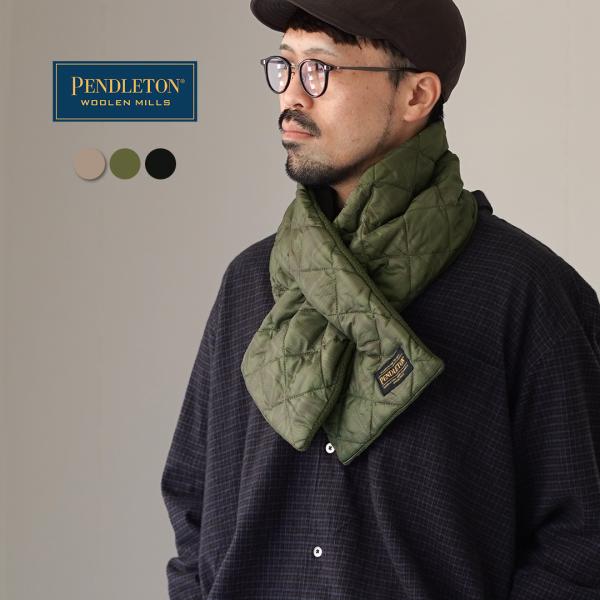 【旧商品】PENDLETON（ペンドルトン） キルティング マフラー/シンサレート / 防寒 軽量 ...