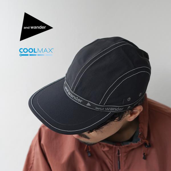AND WANDER（アンドワンダー） ジャガード テープ キャップ 帽子 / メンズ 撥水 COO...