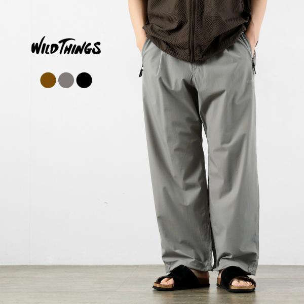 WILDTHINGS（ワイルドシングス） エラスティックナイロン ラックスパンツ / メンズ ウエス...