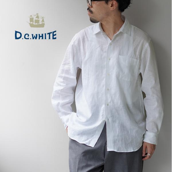 D.C.WHITE（ディーシーホワイト）ニューポート リネンシャツ / トップス メンズ 無地 麻 ...