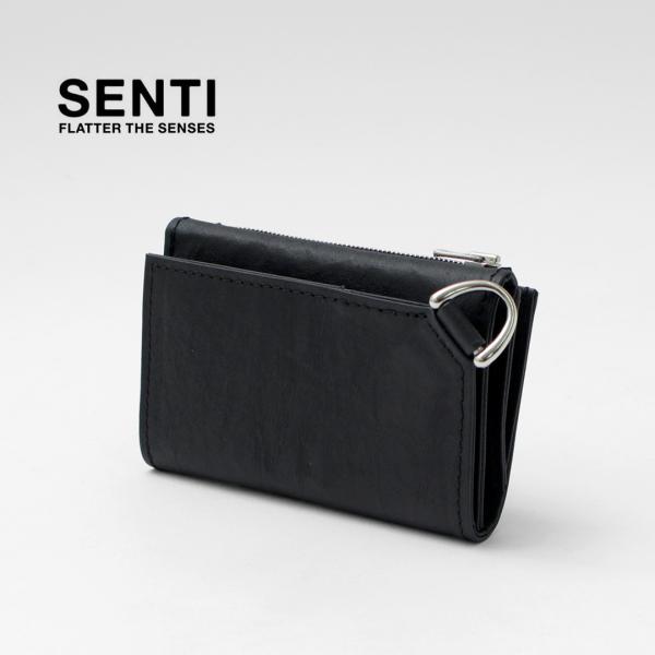 SENTI（センティ） ダイニーマレザー トリフォールド スリムウォレット / メンズ 財布 三つ折...