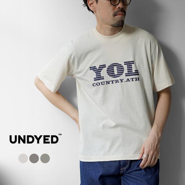 UNDYED（アンダイド） 無染色オーガニックコットン プリントTシャツ YOL / メンズ 半袖 ...