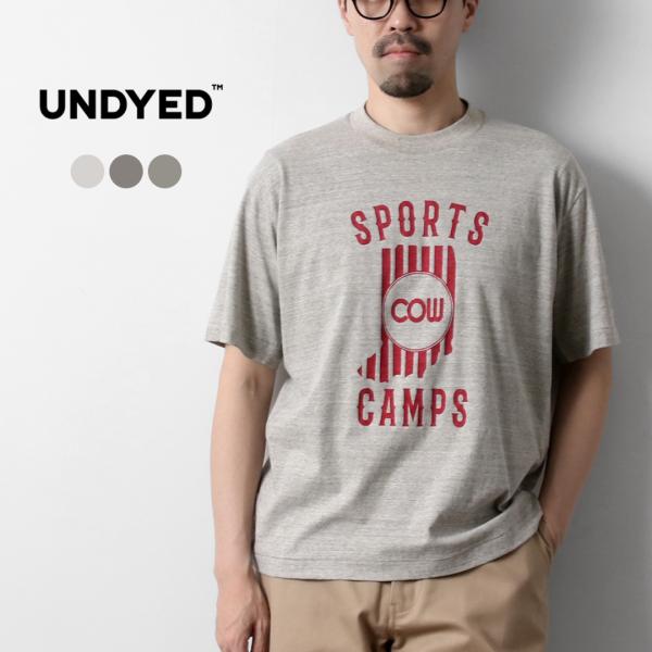UNDYED（アンダイド） 無染色オーガニックコットン プリントTシャツ SPORTS CAMPS ...