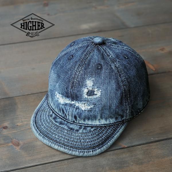 HIGHER（ハイアー） セルヴィッチデニム リメイクキャップ / メンズ 帽子 ライトデニム 日本...