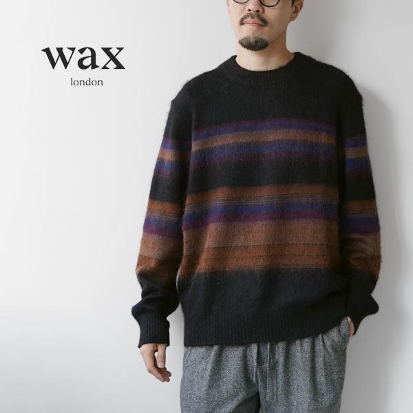 WAX LONDON（ワックスロンドン） ワイルド クルー ニット ブラッシュストライプ / セータ...