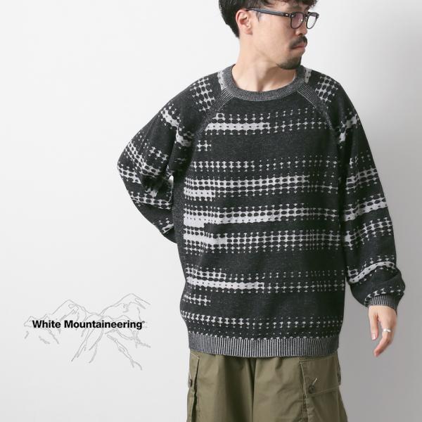 WHITE MOUNTAINEERING（ホワイトマウンテニアリング） ドットストライプ ラグランス...