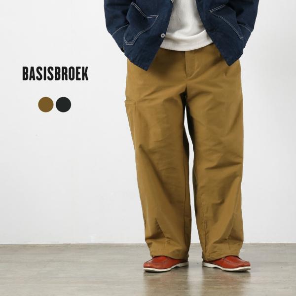 BASISBROEK（バージスブルック） ウィスケン モールスキンストレッチ タックイージーパンツ ...