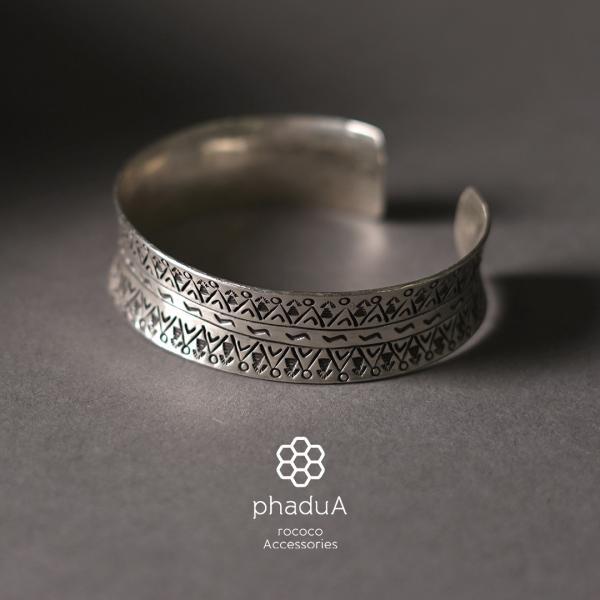 phaduA（パ・ドゥア） カレンシルバーバングル マウンテンリバー ワイド / メンズ レディース...