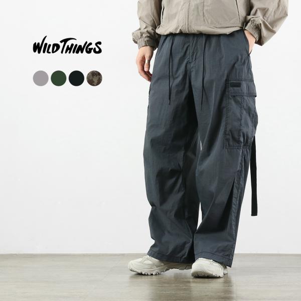 WILDTHINGS（ワイルドシングス） ダブルダイ ナイロン カーゴパンツ / メンズ イージーパ...