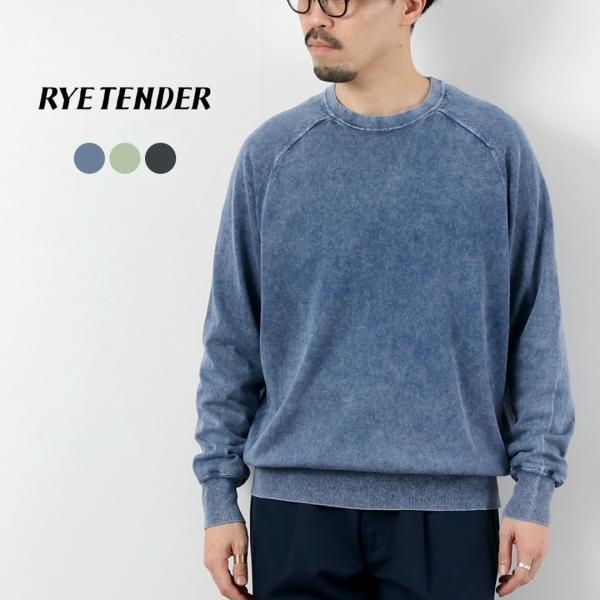 RYE TENDER（ライテンダー） ルイス ピグメントダイ ラグランロンTEE Tシャツ / メン...