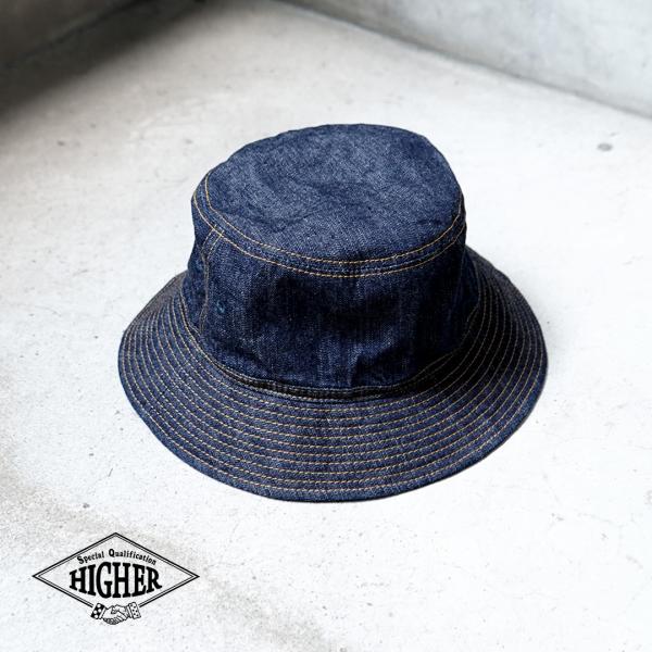 HIGHER（ハイアー） 10oz セルヴィッジデニム バケットハット 日本製 / メンズ 帽子