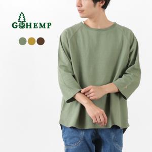 GOHEMP（ゴーヘンプ） ワイド ベースボール Tシャツ 7分袖 メンズ レディース トップス デイリーウェア｜rococo
