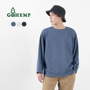 GOHEMP（ゴーヘンプ） ルーズラウンド 7分袖 ライトオンススウェットTシャツ 2023年モデル / メンズ ヘンプコットン 吸湿 速乾 ロンT｜rococo