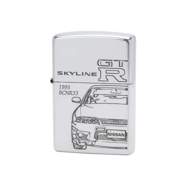 ZIPPO(ジッポー) ライター スカイライン GT-R BCNR33 フリントセット 両面加工 い...