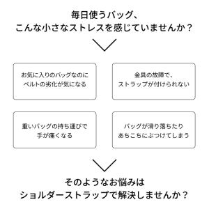 ショルダーストラップ カバン用 長さ調節 幅広...の詳細画像1