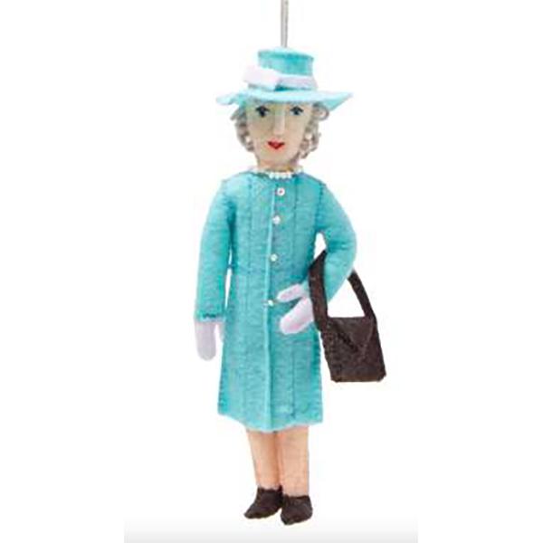 SILK ROAD BAZAAR エリザベス女王 Queen Elizabeth フェルト製オーナメ...