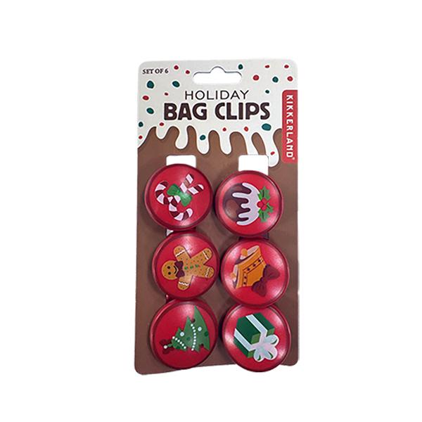 KIKKERLAND ホリデー バッグ クリップ （クリスマス ステイプルズ）XS2517