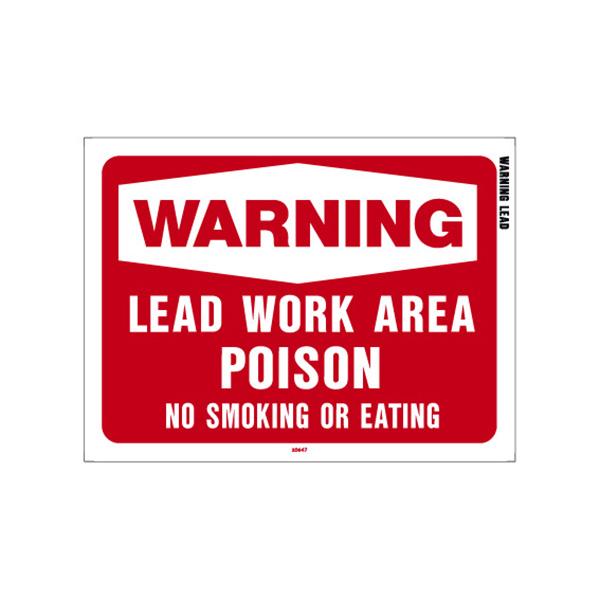 HY-KO 9x12プラスチックサイン【WARNING LEAD WORK AREA】HY-2064...