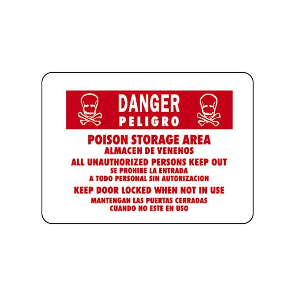 HY-KO アルミサイン【DANGER POISON STORAGE】HY-CFS-1