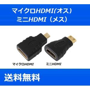 micro mini　HDMIケーブル 変換アダプタ [HDMI（メス）/マイクロHDMI(オス)]