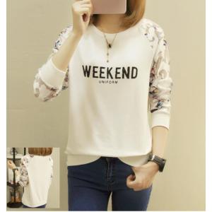 在庫処分　可愛い　レディース　レース ロングＴシャツ