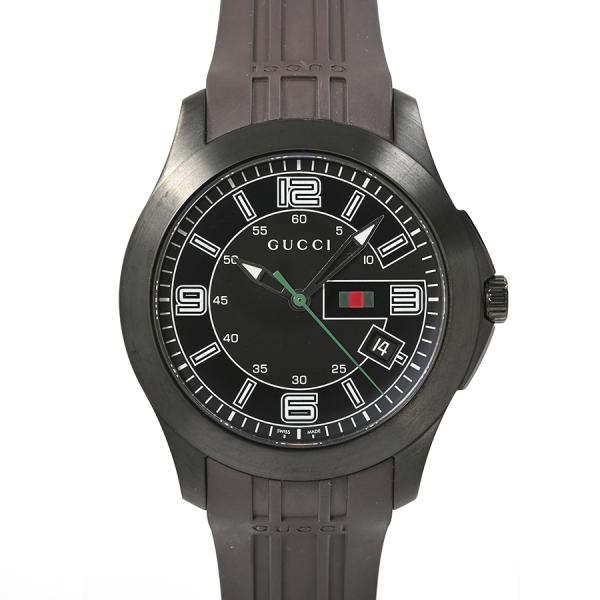 グッチ タイムレス 腕時計 YA126203  ブラック メンズ 中古A品