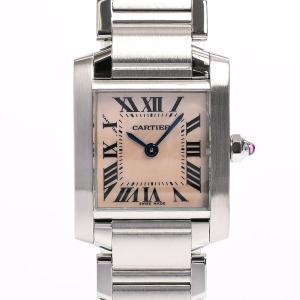 カルティエ タンクフランセーズSM 腕時計 W51028Q3  ピンクシェル レディース 中古A品｜rodeo-shop
