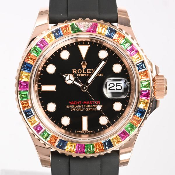 ロレックス ヨットマスター キャンディ 腕時計 116695SATS ランダム品番 ブラック メンズ...