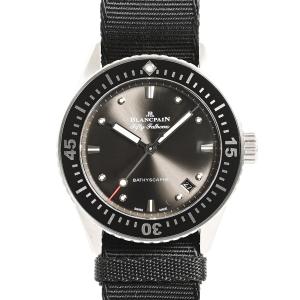 ブランパン フィフティファゾムス バチスカーフ 腕時計 5100B-1110-NABA  グレー メンズ 中古A品｜rodeo-shop