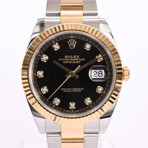 ロレックス デイトジャスト 腕時計 126333G/OYS ランダム品番 ブラック メンズ 中古A品