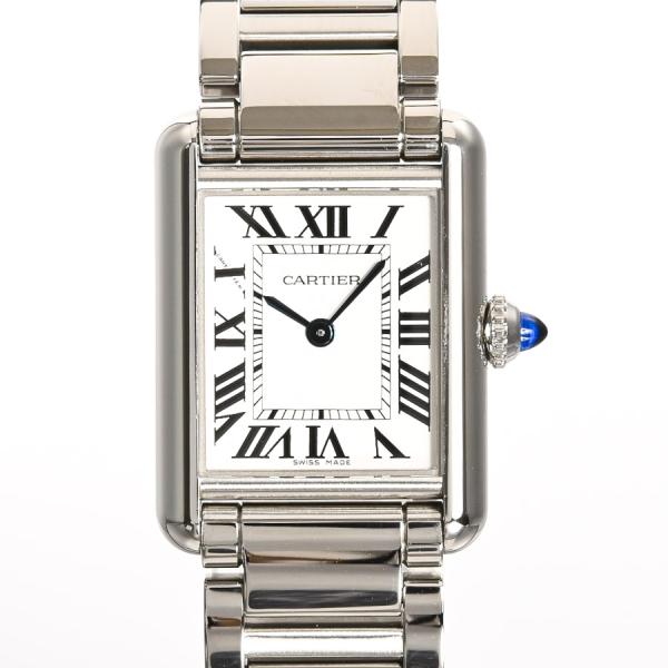 カルティエ タンクマストSM 腕時計 WSTA0051  ホワイト レディース 中古A品